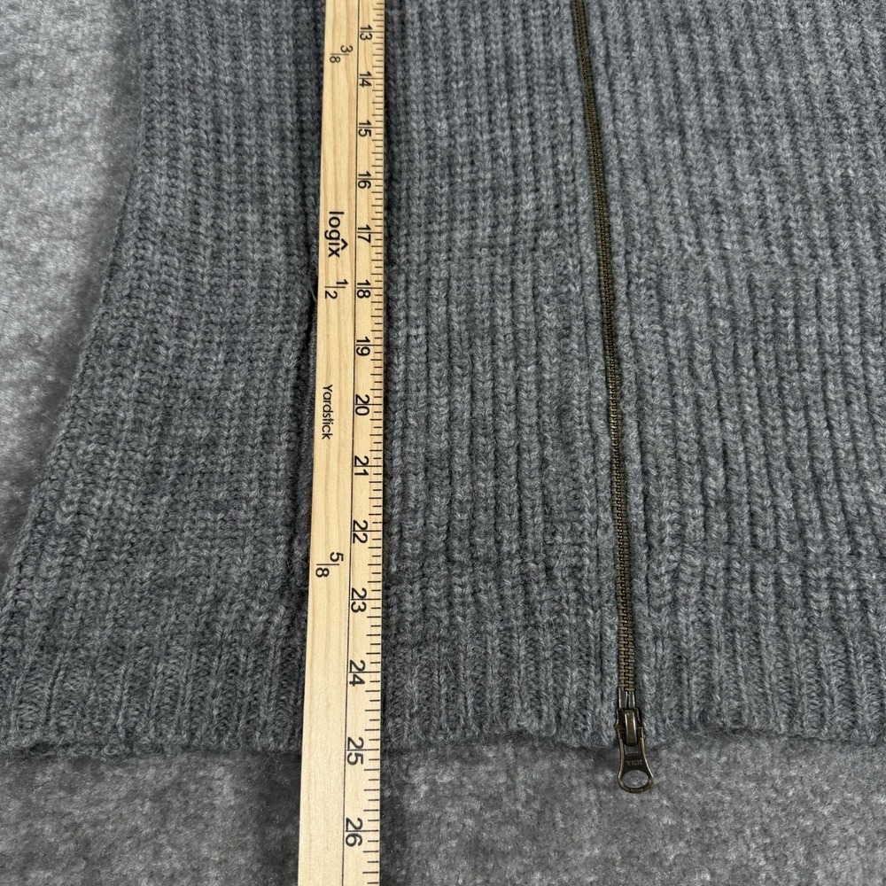 J. Crew Sweater Women's Medium Gray Full Zip Alpaca Wool Blend Cardigan - Picture 9 of 9
